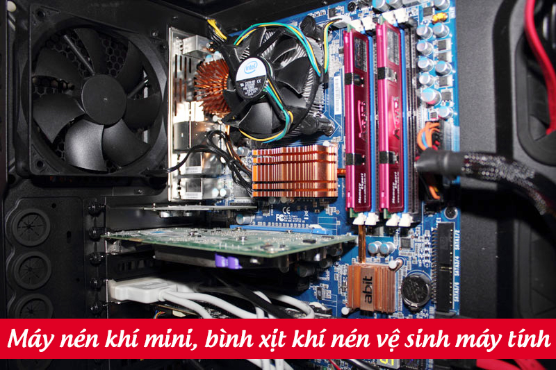 máy nén khí mini vệ sinh máy tính